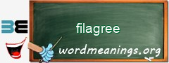 WordMeaning blackboard for filagree